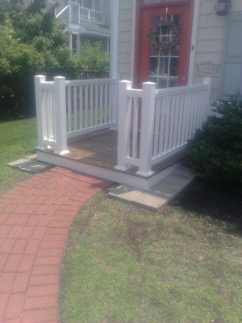 Entry porch and railing — after