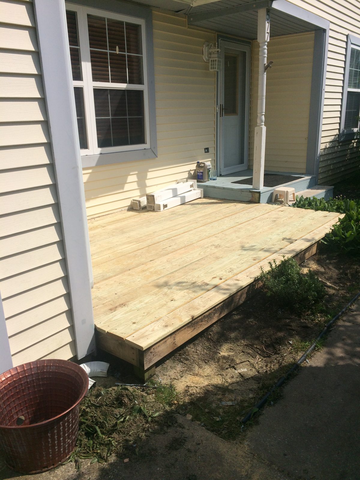 Front porch rebuild — before